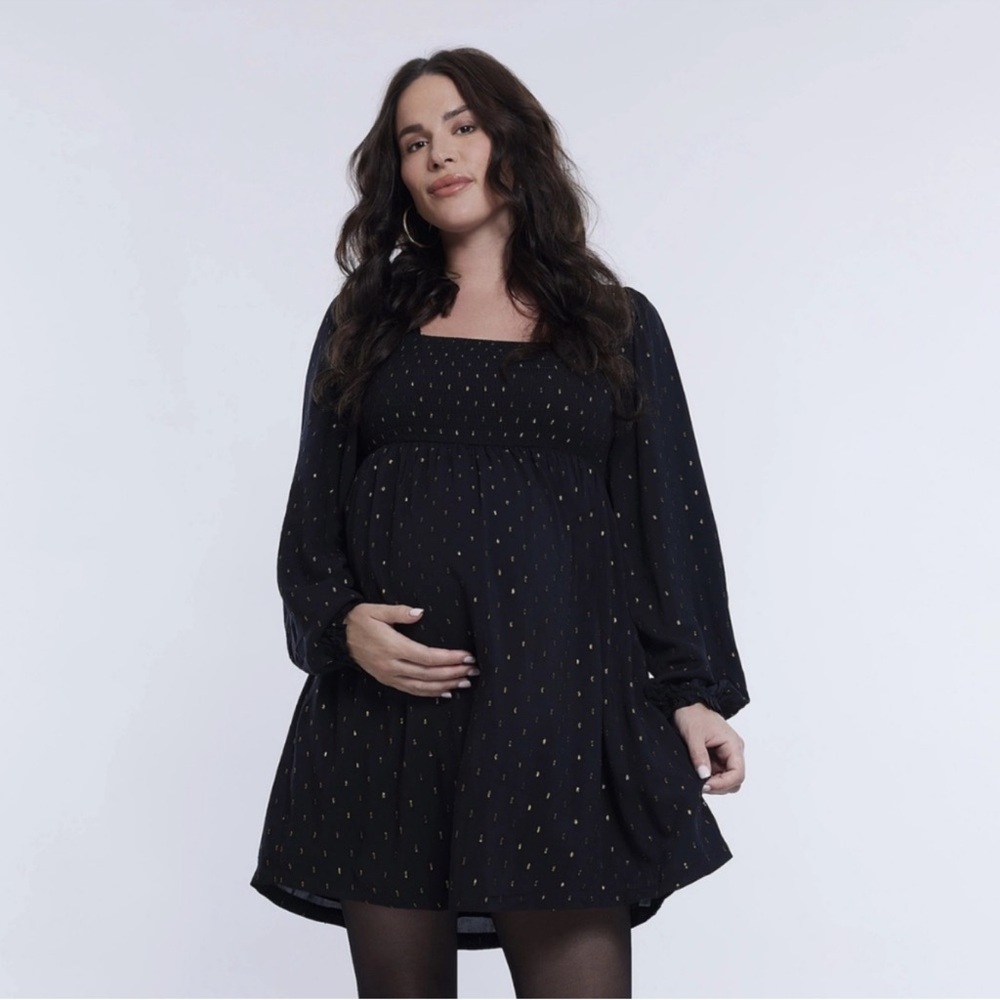 NWT | Maternity Motherhood Smocked Babydoll Mini Dress